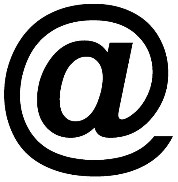 The 'at' symbol as an icon to indicate an email address.