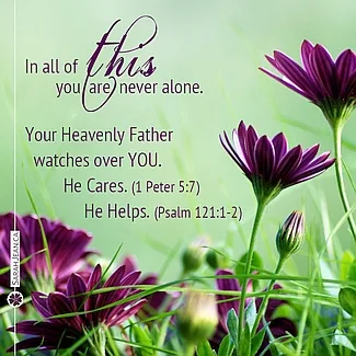 Free SarahJean Encouragement eCard with a Christian message entitled 'In All Of This'. Image of a feild full of brilliant burgundy coloured flowers blowing in the wind.