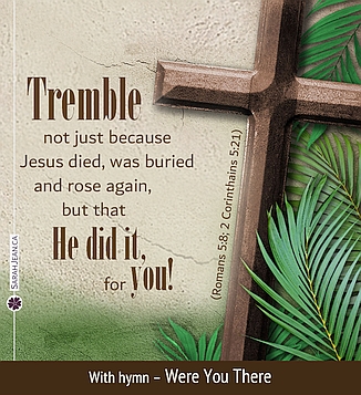 Free SarahJean Songs of the Soul eCard with a Christian message entitled 'For You'. Image of cross and palm branches.